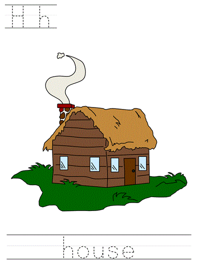Learn to Print worksheet - Hh house