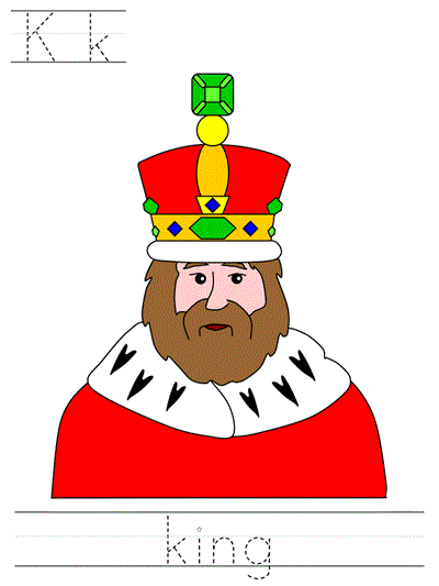 Learn to Print worksheet - Kk king