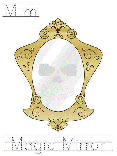 Learn to Print worksheet - Mm magic mirror
