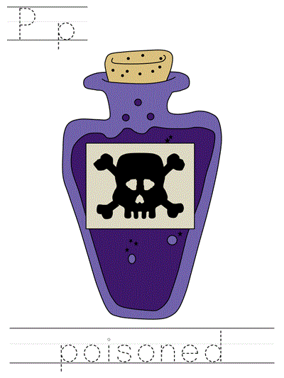 Learn to Print worksheet - Pp poisoned