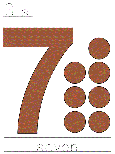 Learn to Print worksheet - Ss seven