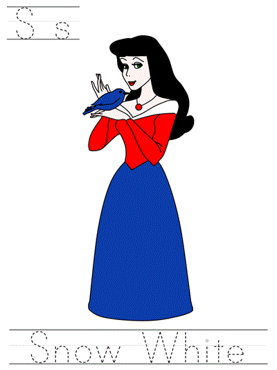 Learn to Print worksheet - Ss Snow White