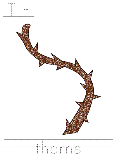 Learn to Print worksheet - Tt thorns