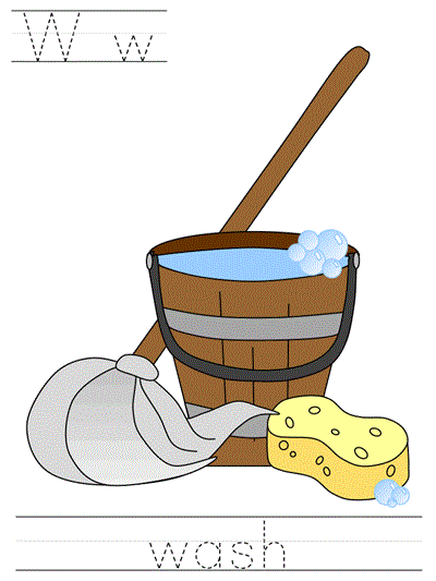 Learn to Print worksheet - Ww wash