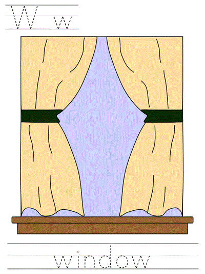Learn to Print worksheet - Ww window