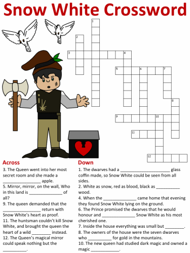 Snow White Crossword Puzzle
