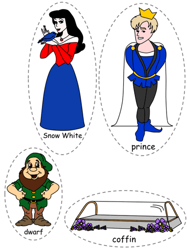 snow white feltboard characters