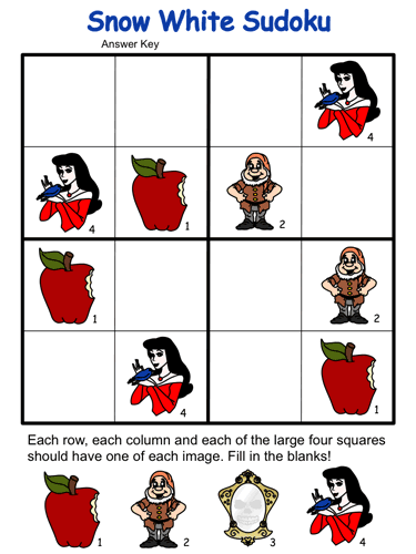 Snow White Sudoku Puzzles