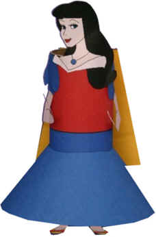 photo of finished snow white toilet paper roll craft