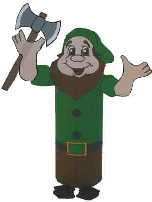 photo of finished dwarf toilet paper roll craft