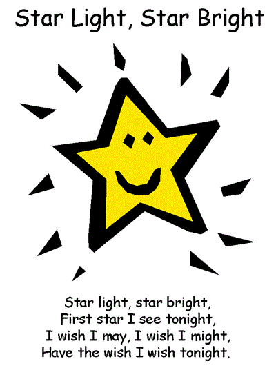 words to Star Light, Star Bright