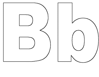 simple letter Bb template