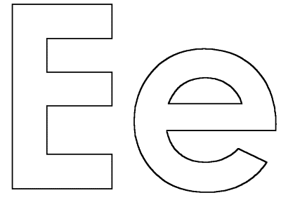 simple letter Ee template