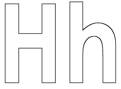 simple letter Hh template