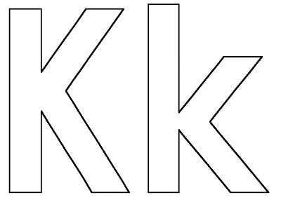 simple letter Kk template