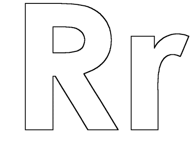 simple letter Rr template