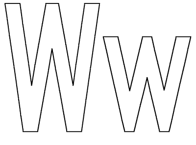 simple letter Ww template