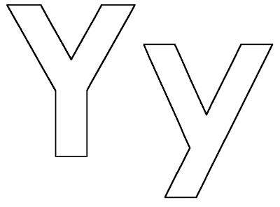 simple letter Yy template