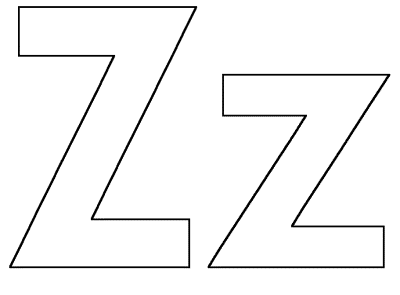 simple letter Zz template