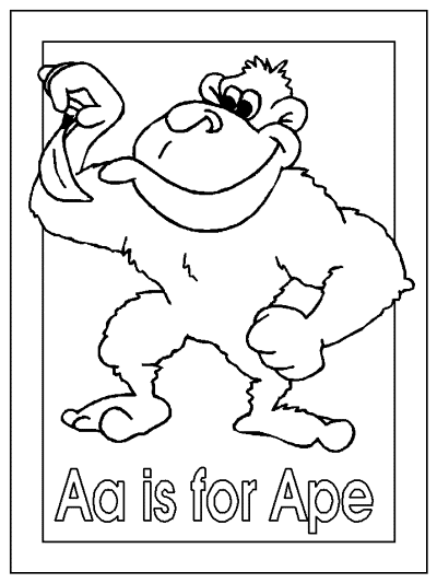 letter a alphabet coloring pages