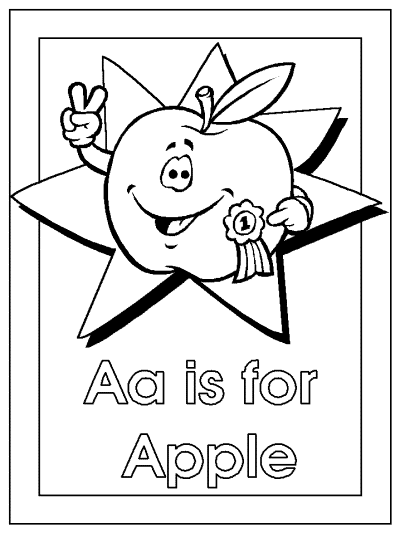 letter a alphabet coloring pages