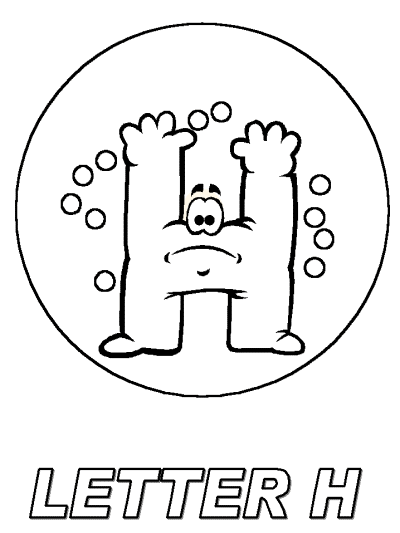 letter h coloring page