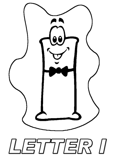letter i alphabet coloring page