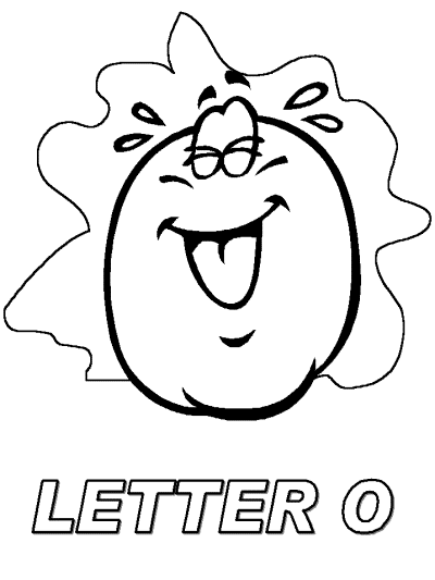 letter o alphabet coloring page