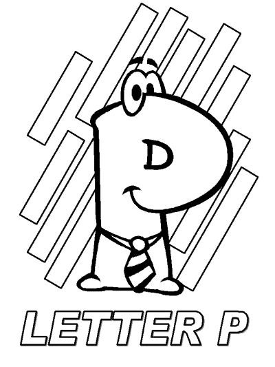 letter p alphabet coloring page