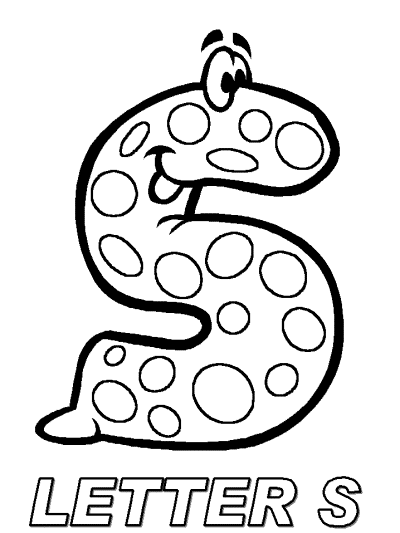 letter s alphabet coloring page