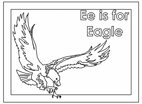 letter e is for eagle poster