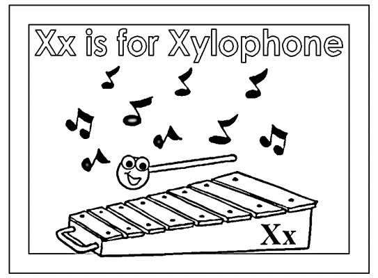 letter x alphabet coloring pages