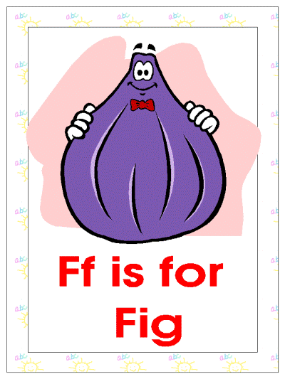letter f is for fig alphabet poster