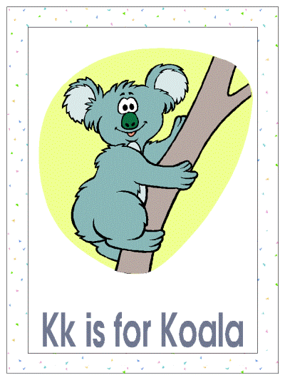 Kk is for koala alphabet poster