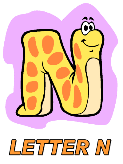 letter n alphabet poster