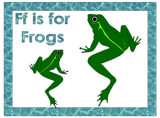 printable fog poster - Ff is for frogs