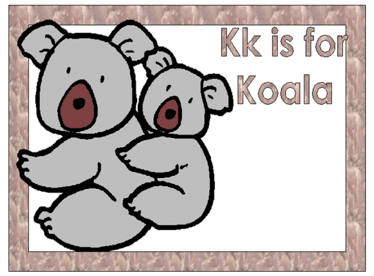 Kk is for koala alphabet poster