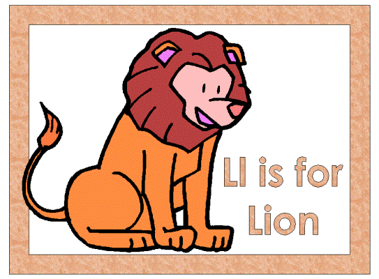 Ll is for lion alphabet poster