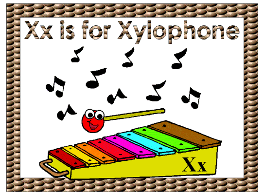 letter x alphabet poster