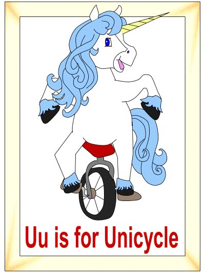 letter u alphabet poster