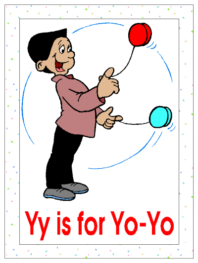 alphabet letter Yy is for Yo-yo poster