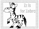 letter z alphabet coloring pages