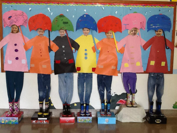 April Showers Themed Bulletin Board