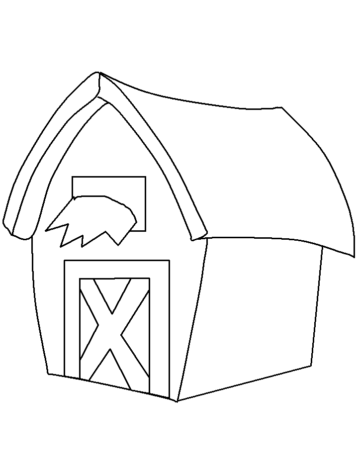 Barn coloring page