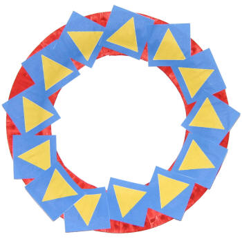 Colors and Shapes Paper Plate Wreath