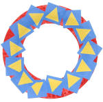 Colors and Shapes Paper Plate Wreath