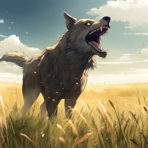 scary wolf