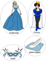 Cinderella felt board characters