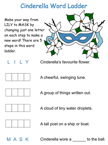 cinderella word ladder