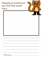 Puss in Boots Draw and Write Worksheets